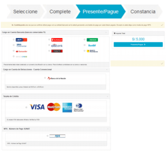 Cancelar Importe Declaración Mensual Sunat 2021